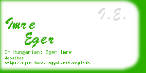 imre eger business card